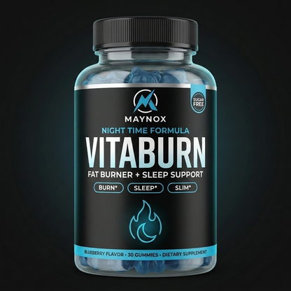 VitaBurn | Nighttime Fat Burner Gummies for Men with Melatonin - Blueberry C
